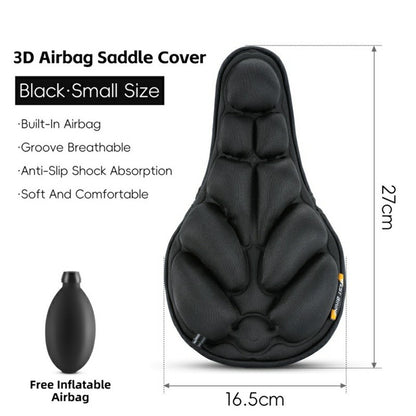 WEST BIKING YP0801259 Size S Inflatable 3D Air Cushion Bike Seat for Mountain Bike Shockproof Cycling Saddle Pad