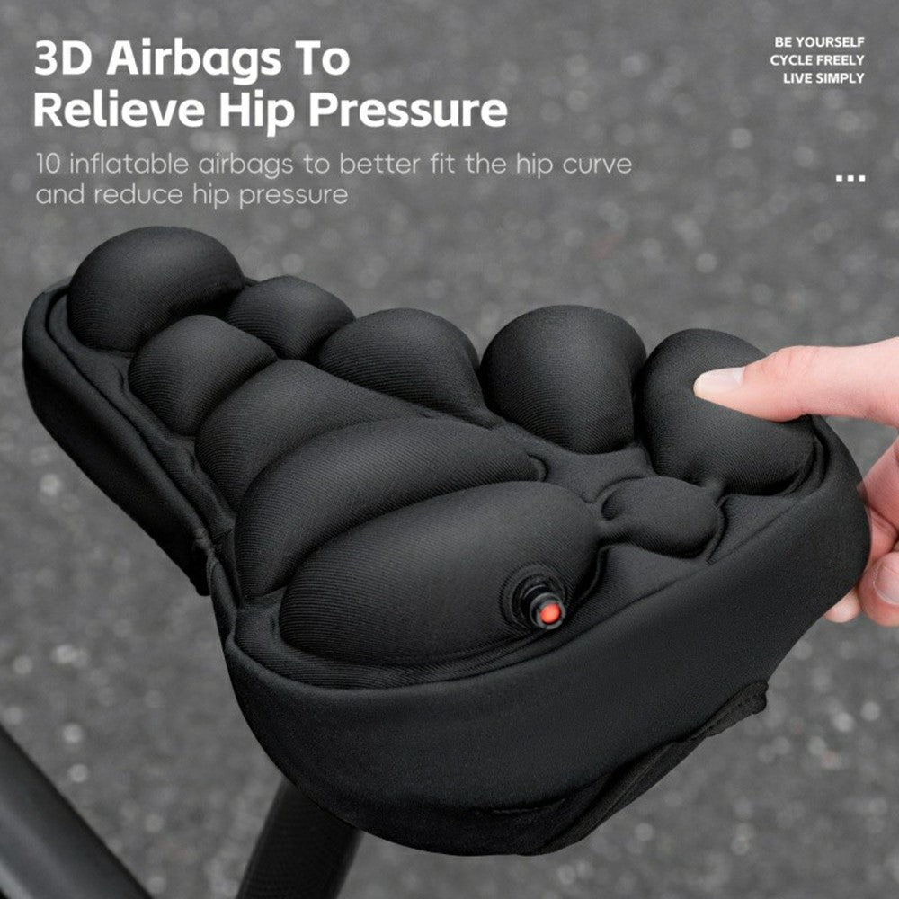 WEST BIKING YP0801259 Size S Inflatable 3D Air Cushion Bike Seat for Mountain Bike Shockproof Cycling Saddle Pad