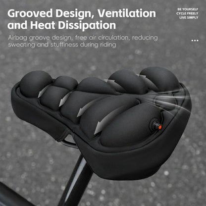 WEST BIKING YP0801259 Size S Inflatable 3D Air Cushion Bike Seat for Mountain Bike Shockproof Cycling Saddle Pad