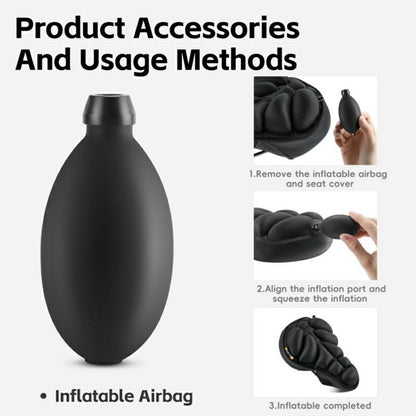 WEST BIKING YP0801259 Size S Inflatable 3D Air Cushion Bike Seat for Mountain Bike Shockproof Cycling Saddle Pad