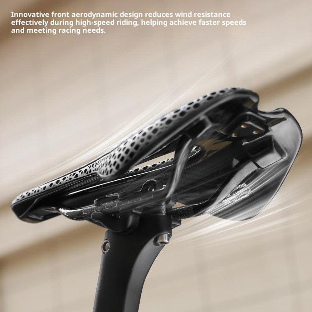 WEST BIKING YP0801262 3D Printed Carbon Fiber Saddle Shockproof Cycling Seat Cushion for Mountain Bike