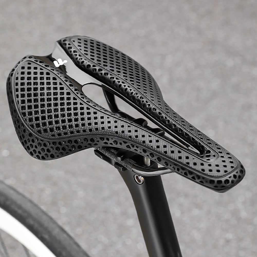 WEST BIKING YP0801262 3D Printed Carbon Fiber Saddle Shockproof Cycling Seat Cushion for Mountain Bike