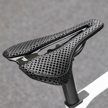WEST BIKING YP0801262 3D Printed Carbon Fiber Saddle Shockproof Cycling Seat Cushion for Mountain Bike