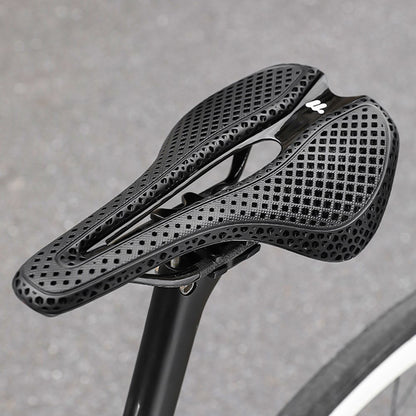 WEST BIKING YP0801262 3D Printed Carbon Fiber Saddle Shockproof Cycling Seat Cushion for Mountain Bike