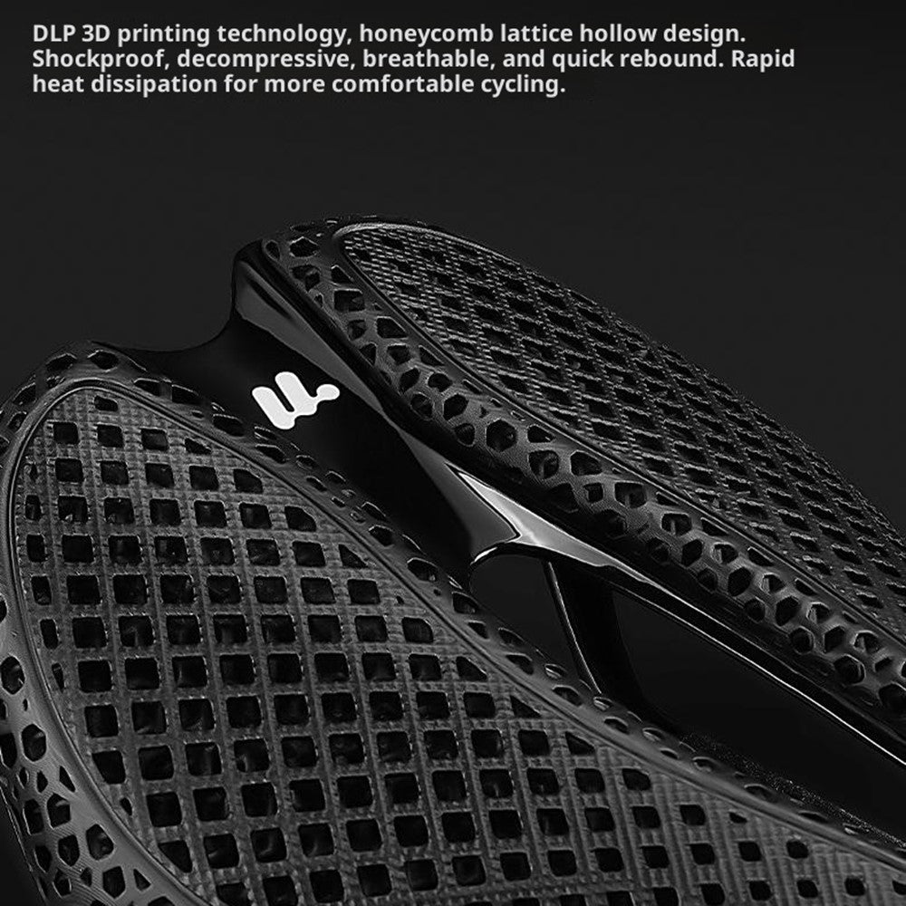 WEST BIKING YP0801262 3D Printed Carbon Fiber Saddle Shockproof Cycling Seat Cushion for Mountain Bike