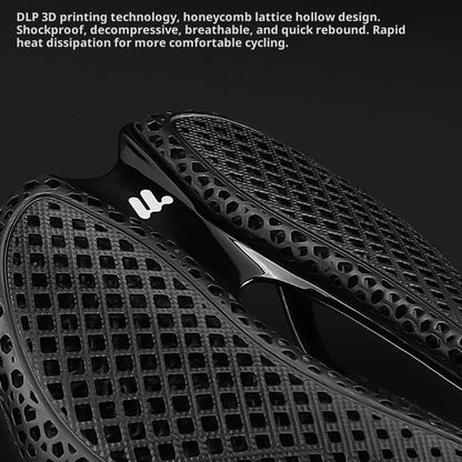 WEST BIKING YP0801262 3D Printed Carbon Fiber Saddle Shockproof Cycling Seat Cushion for Mountain Bike
