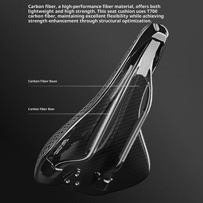 WEST BIKING YP0801262 3D Printed Carbon Fiber Saddle Shockproof Cycling Seat Cushion for Mountain Bike