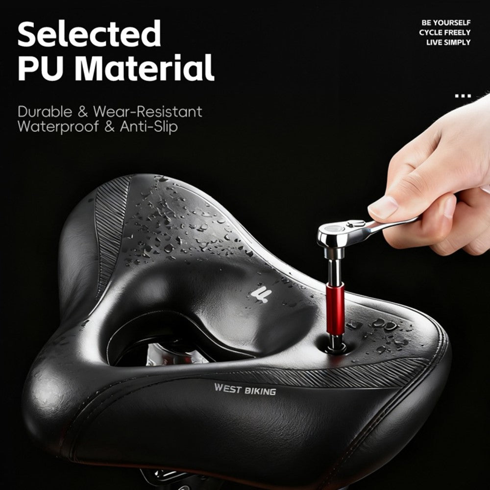 WEST BIKING YP0801261 Shock Absorption Bike Seat Anti Slip Wear Resistant Cycling Saddle Pad for Mountain Road Bike