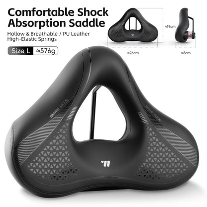 WEST BIKING YP0801261 Shock Absorption Bike Seat Anti Slip Wear Resistant Cycling Saddle Pad for Mountain Road Bike