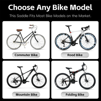 WEST BIKING YP0801263 Bicycle Seat Saddle with Warning Tail Light Hollow-Out Shock Absorption Bike Seat Cushion