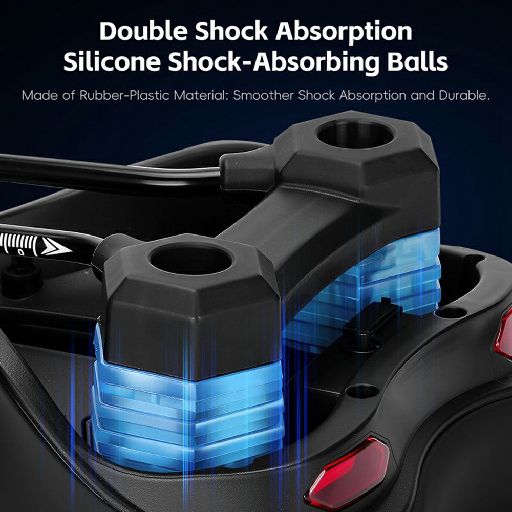 WEST BIKING YP0801263 Bicycle Seat Saddle with Warning Tail Light Hollow-Out Shock Absorption Bike Seat Cushion
