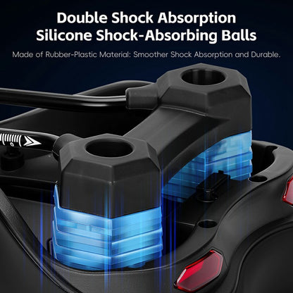 WEST BIKING YP0801263 Bicycle Seat Saddle with Warning Tail Light Hollow-Out Shock Absorption Bike Seat Cushion