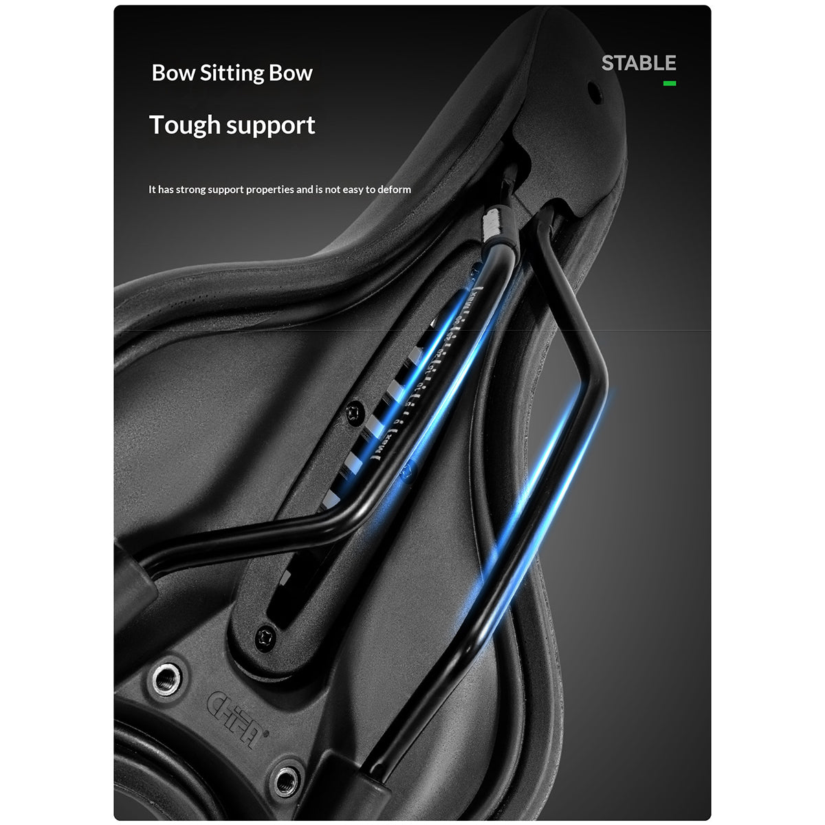 ROCKBROS 6868T PU Leather Bike Saddle Central Hollow Seat Cushion for Mountain Road Folding Bicycle