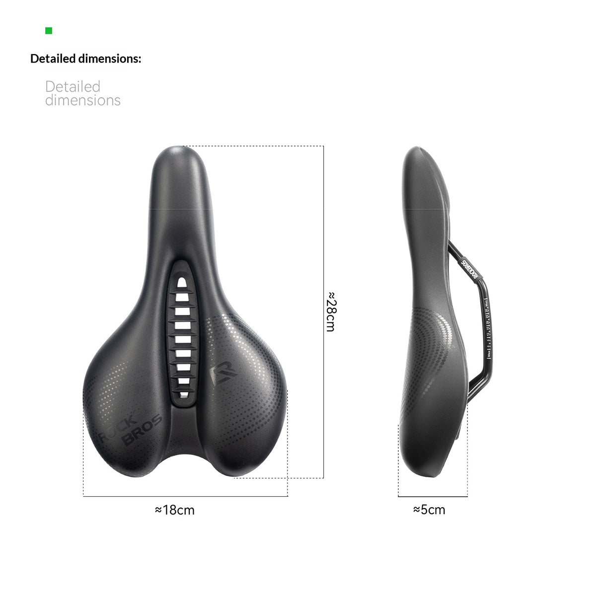 ROCKBROS 6868T PU Leather Bike Saddle Central Hollow Seat Cushion for Mountain Road Folding Bicycle