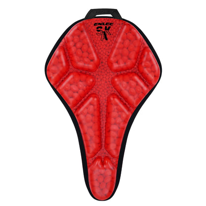 ENLEE Waterproof PU Leather Bicycle Saddle Cover Shock Absorbing Cushioned Seat Pad