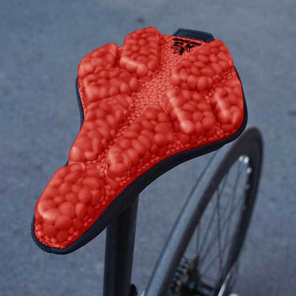 ENLEE Waterproof PU Leather Bicycle Saddle Cover Shock Absorbing Cushioned Seat Pad
