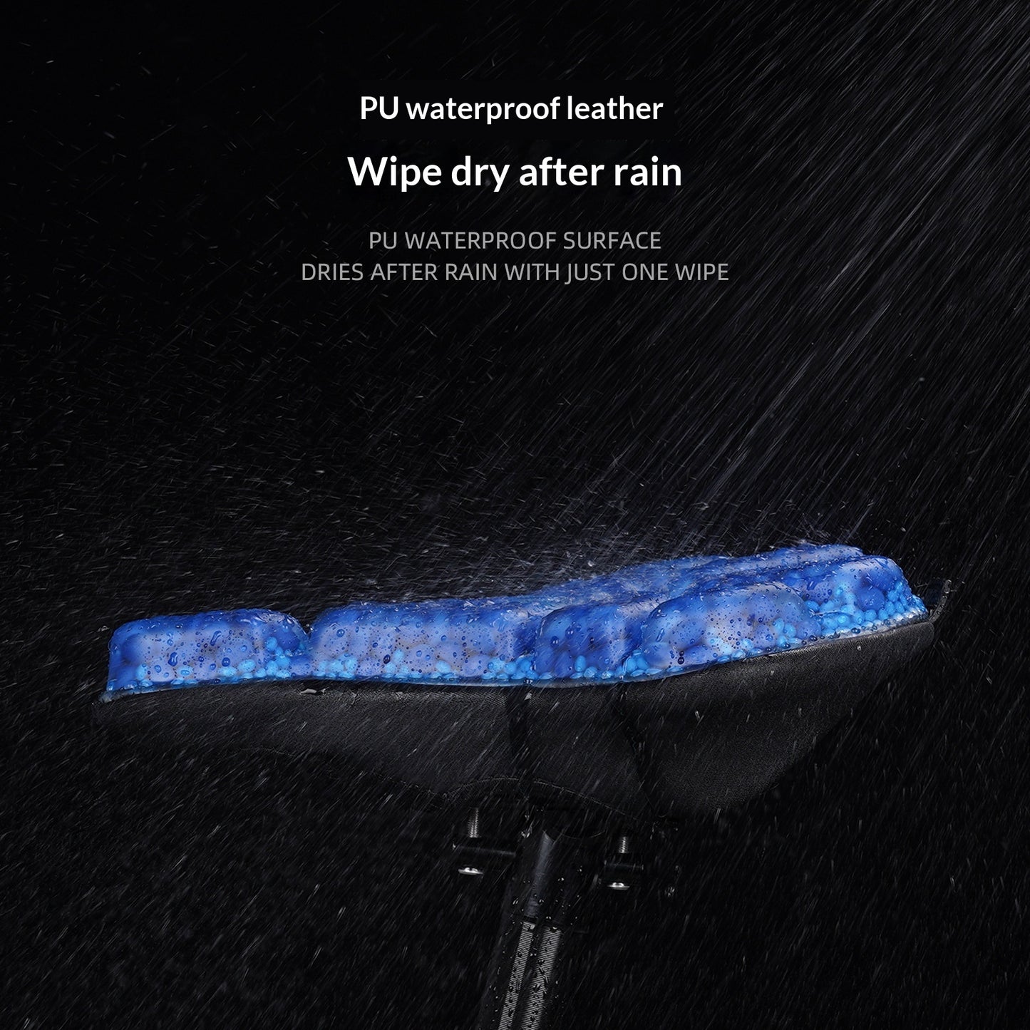 ENLEE Waterproof PU Leather Bicycle Saddle Cover Shock Absorbing Cushioned Seat Pad