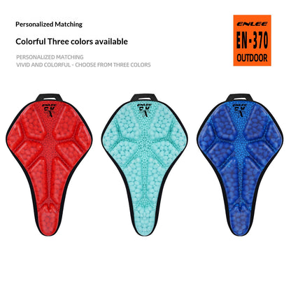 ENLEE Waterproof PU Leather Bicycle Saddle Cover Shock Absorbing Cushioned Seat Pad