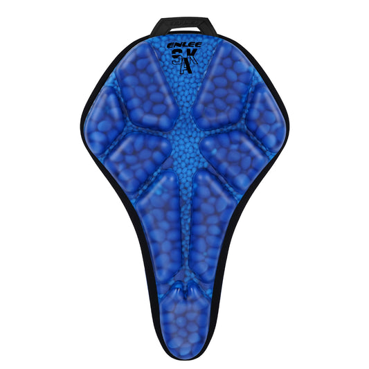 ENLEE Waterproof PU Leather Bicycle Saddle Cover Shock Absorbing Cushioned Seat Pad
