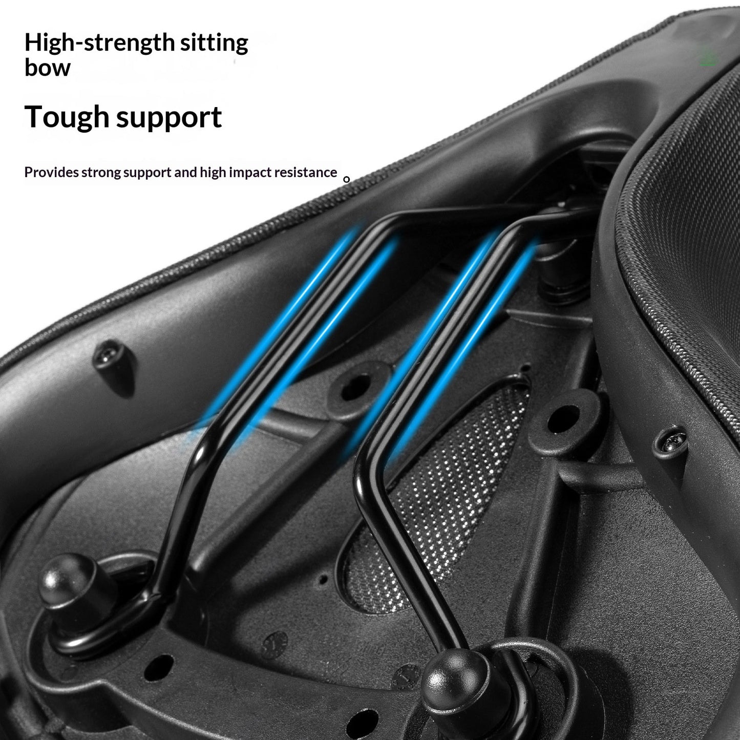ROCKBROS Shock Absorption Bicycle Saddle Thick Cushioned PU Leather Bike Seat for Mountain Road Bike