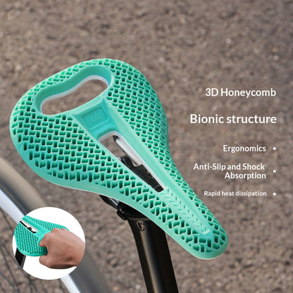 WEST BIKING YP08012653D Honeycomb Hollow Bike Saddle Breathable Seat Cushion for Road Mountain Bike