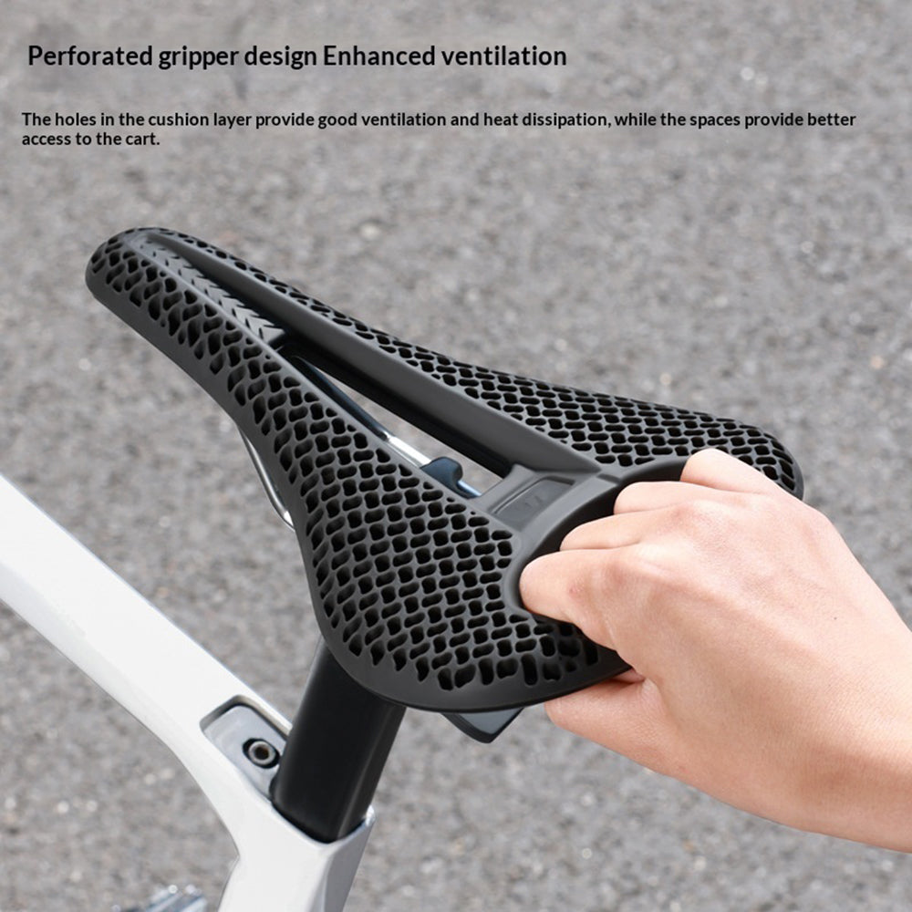 WEST BIKING YP08012653D Honeycomb Hollow Bike Saddle Breathable Seat Cushion for Road Mountain Bike