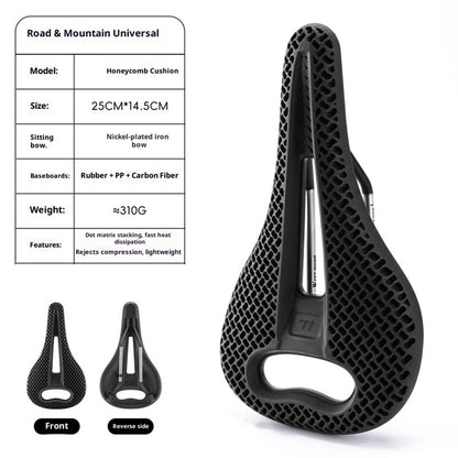 WEST BIKING YP08012653D Honeycomb Hollow Bike Saddle Breathable Seat Cushion for Road Mountain Bike
