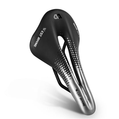 WEST BIKING YP0801117 Bike Saddle Seat Cushion Breathable PU Leather Hollow Comfortable Shockproof Road MTB Bike Cycling Saddle