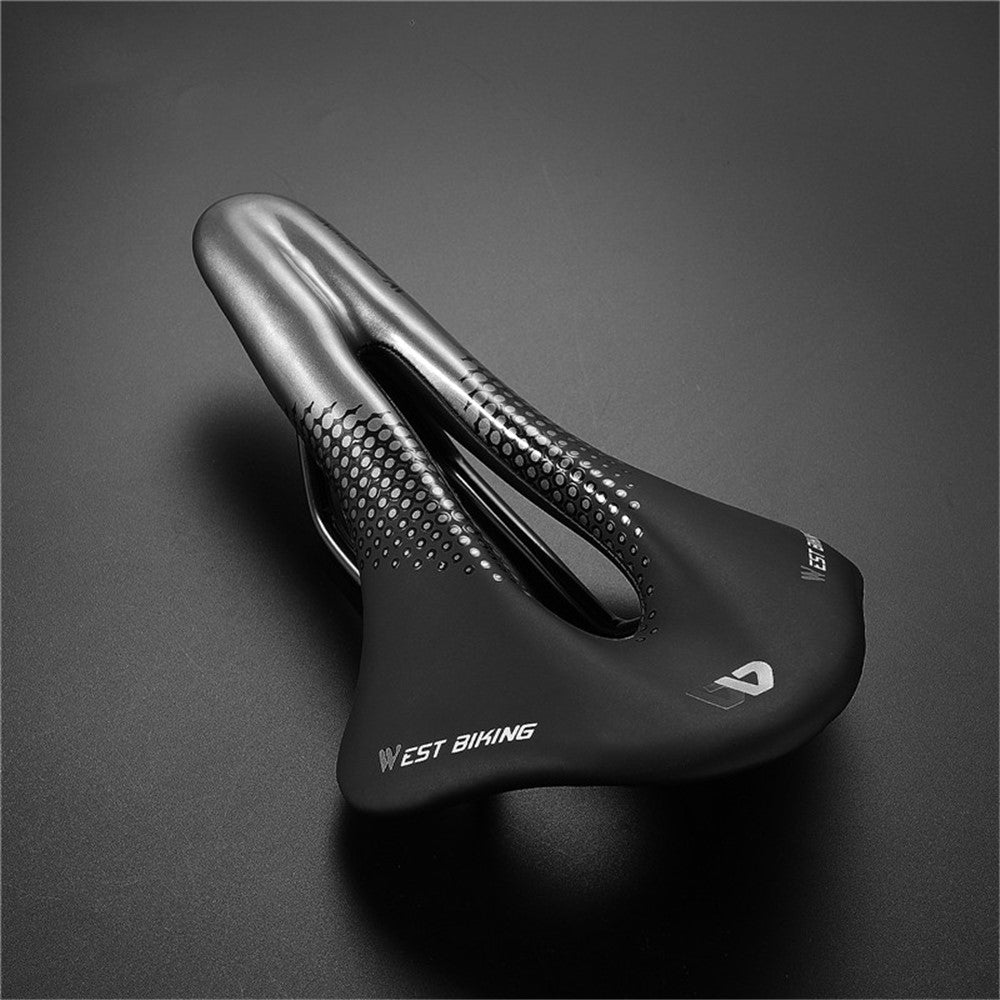 WEST BIKING YP0801117 Bike Saddle Seat Cushion Breathable PU Leather Hollow Comfortable Shockproof Road MTB Bike Cycling Saddle