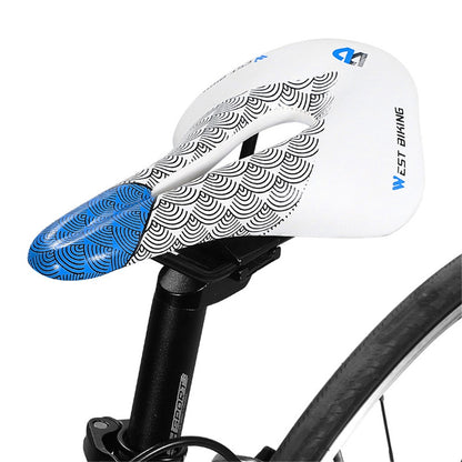 WEST BIKING YP0801117 Bike Saddle Seat Cushion Breathable PU Leather Hollow Comfortable Shockproof Road MTB Bike Cycling Saddle