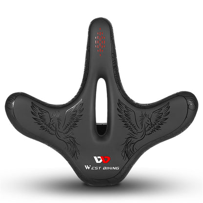WEST BIKING Extra Wide Shock Absorption Hollow Bicycle Saddle Bike Seat Cushion