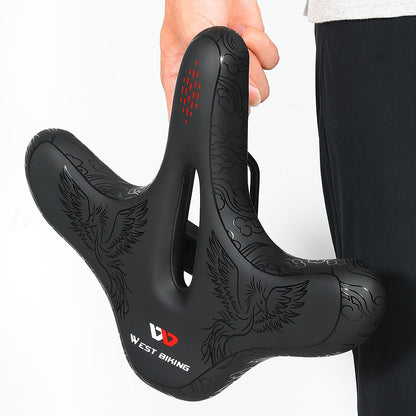 WEST BIKING Extra Wide Shock Absorption Hollow Bicycle Saddle Bike Seat Cushion