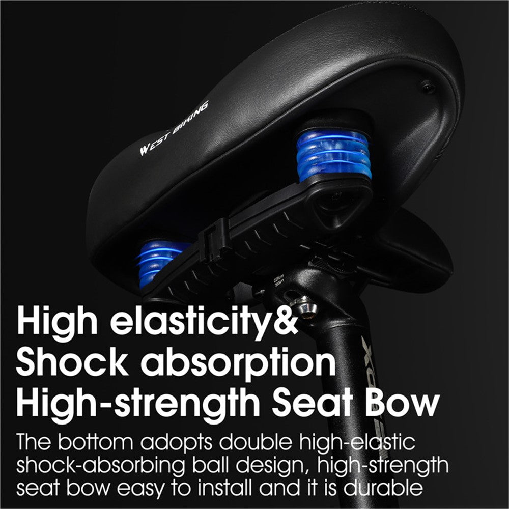 WEST BIKING YP0801125 Shockproof Breathable Mountain Bike MTB Road Bicycle Large Saddle Seat Cushion