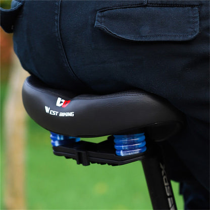 WEST BIKING YP0801125 Shockproof Breathable Mountain Bike MTB Road Bicycle Large Saddle Seat Cushion