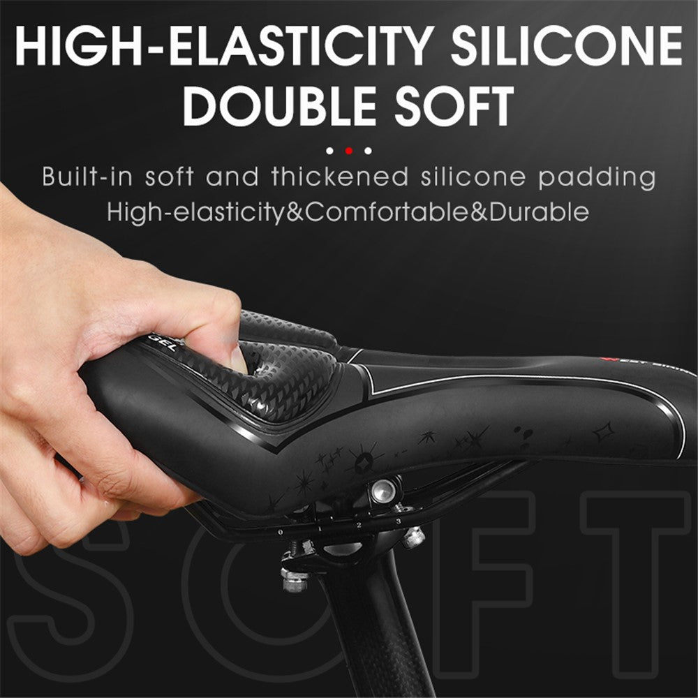 WEST BIKING YP0801128-129 Shockproof Bike Saddle Breathable MTB Road Bicycle Seat Cushion