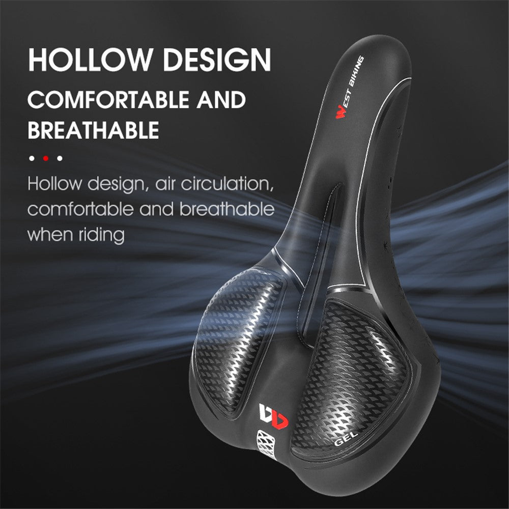 WEST BIKING YP0801128-129 Shockproof Bike Saddle Breathable MTB Road Bicycle Seat Cushion