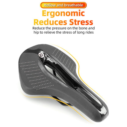ROCKBROS 38210005001 Shock-absorption MTB Bike Saddle Seat Breathable PU Leather Bicycle Cushion