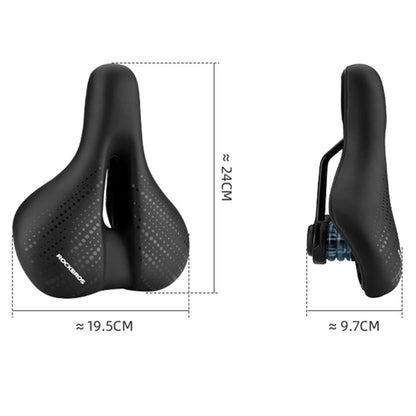ROCKBROS 38218916002 MTB Bike Widen Saddle Seat PU Leather Shock-absorption Bicycle Cushion