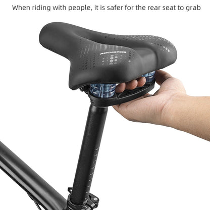 ROCKBROS 38218916002 MTB Bike Widen Saddle Seat PU Leather Shock-absorption Bicycle Cushion