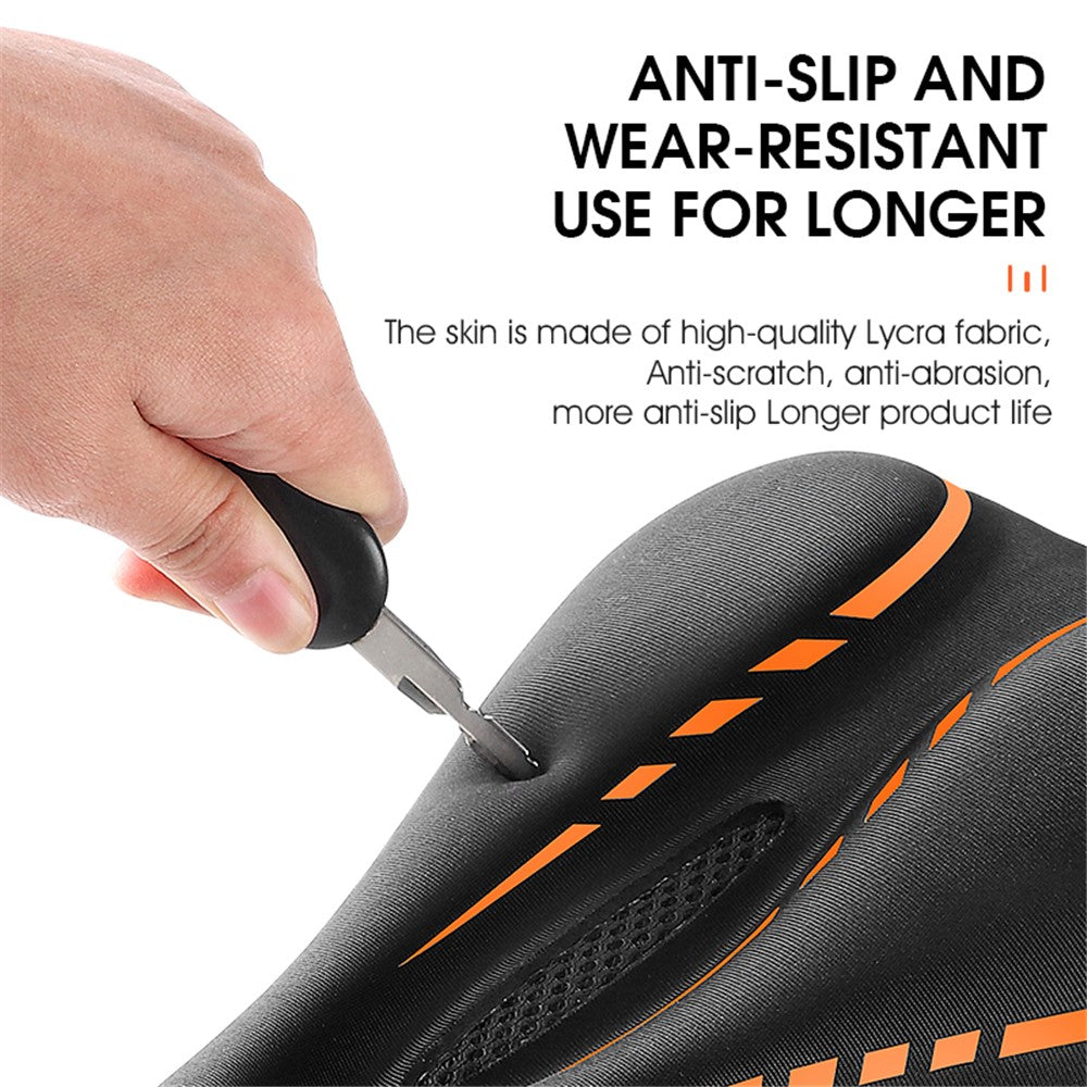 WEST BIKING YP0801143 Bike Cycling Saddle Thicken Breathable Shock-absorption Bicycle Seat Cushion with Rainproof Cover