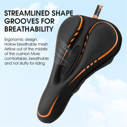 WEST BIKING YP0801143 Bike Cycling Saddle Thicken Breathable Shock-absorption Bicycle Seat Cushion with Rainproof Cover