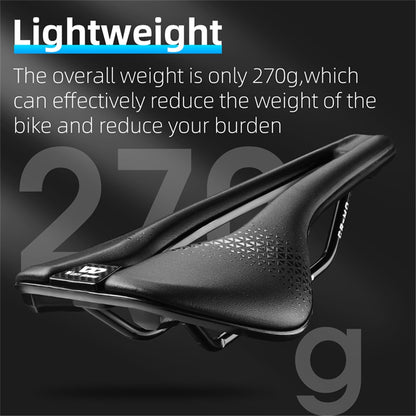 WEST BIKING YP0801170 Bike Cycling Short Nose Saddle Hollow Breathable PU Leather Bicycle Seat