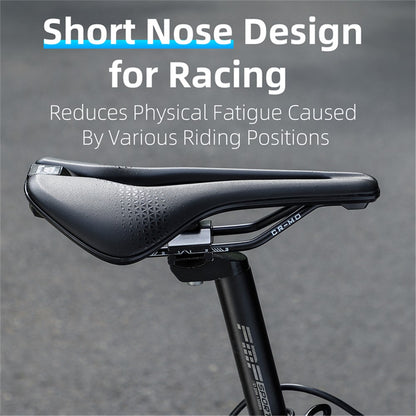 WEST BIKING YP0801170 Bike Cycling Short Nose Saddle Hollow Breathable PU Leather Bicycle Seat