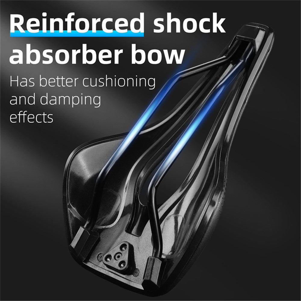WEST BIKING YP0801170 Bike Cycling Short Nose Saddle Hollow Breathable PU Leather Bicycle Seat