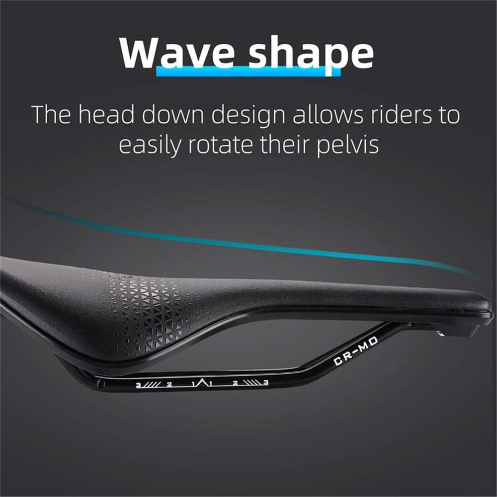 WEST BIKING YP0801170 Bike Cycling Short Nose Saddle Hollow Breathable PU Leather Bicycle Seat