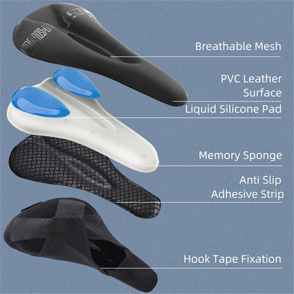 WEST BIKING YP0801172 Bike Cycling Saddle Cover Thicken Silicone Shock-absorption Bicycle Seat Cushion