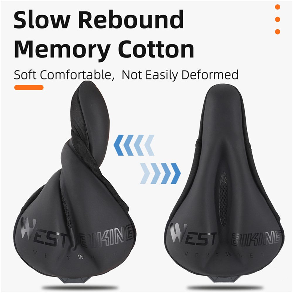 WEST BIKING YP0801172 Bike Cycling Saddle Cover Thicken Silicone Shock-absorption Bicycle Seat Cushion