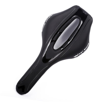 WEST BIKING YP0801072 PU Leather Bike Saddle Breathable Hollow Shock-absorption Bicycle Seat Cushion