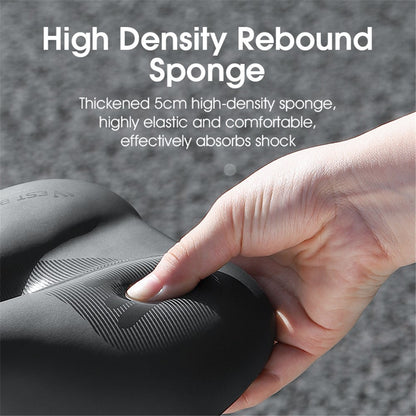 WEST BIKING YP0801176 PU Leather Bike Cycling Saddle Hollow Breathable Bicycle Seat Cushion