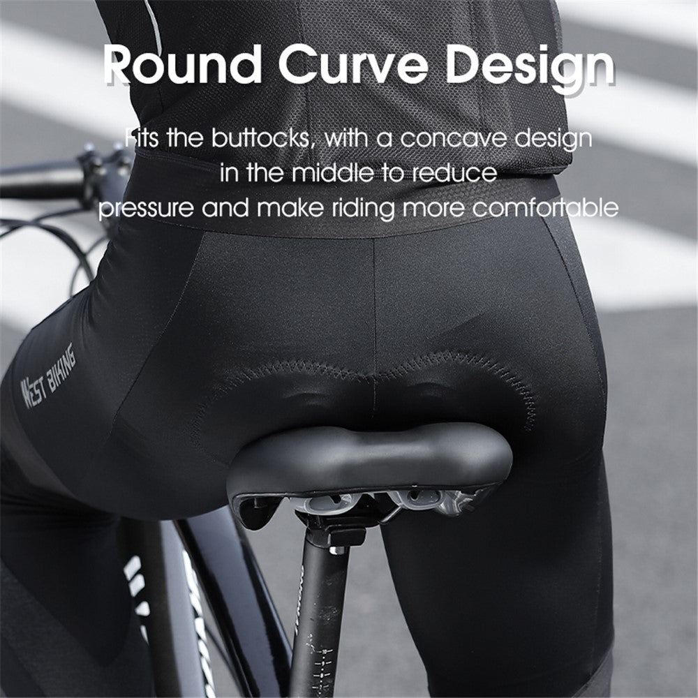 WEST BIKING YP0801176 PU Leather Bike Cycling Saddle Hollow Breathable Bicycle Seat Cushion